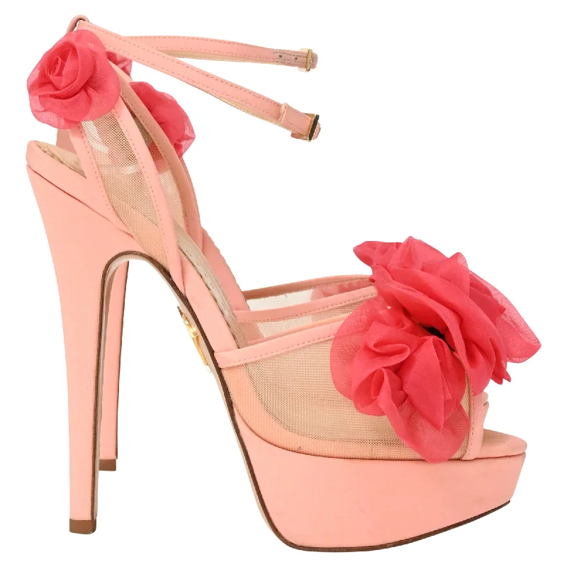 Women's royal blue stiletto heel pumps for a formal eventCharlotte Olympia Fleur Ankle-Wrap Platform Sandals in Pink Satin Women's royal blue stiletto heel pumps for a formal eventCharlotte Olympia Fleur Ankle-Wrap Platform Sandals in Pink Satin