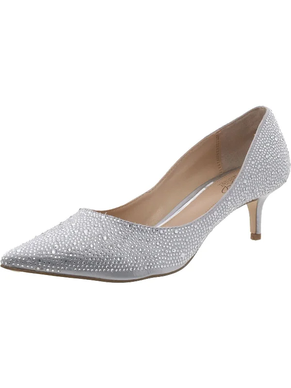 Women's velvet - covered stiletto heel pumps for a luxurious lookWomens Embellished Pointed Toe Kitten Heels Women's velvet - covered stiletto heel pumps for a luxurious lookWomens Embellished Pointed Toe Kitten Heels