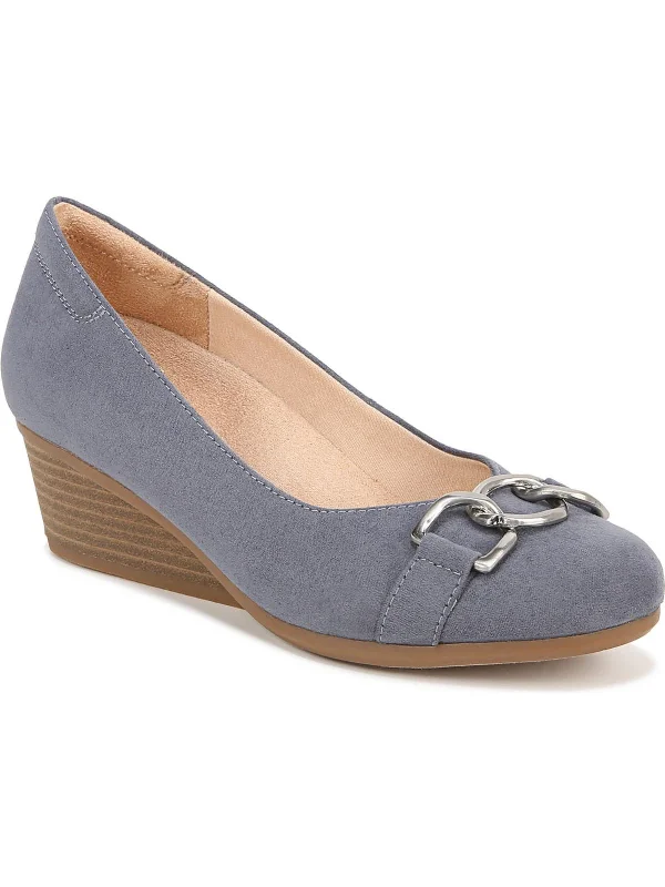 Women's cocktail party stiletto heel pumps with a unique patternBe Adorned Womens Faux Suede Round Toe Wedge Heels Women's cocktail party stiletto heel pumps with a unique patternBe Adorned Womens Faux Suede Round Toe Wedge Heels