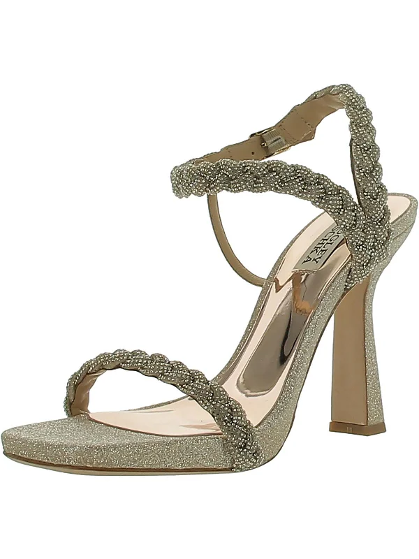 Women's prom stiletto heel pumps in a shimmery fabricWomens Faux Leather Ankle strap Pumps Women's prom stiletto heel pumps in a shimmery fabricWomens Faux Leather Ankle strap Pumps