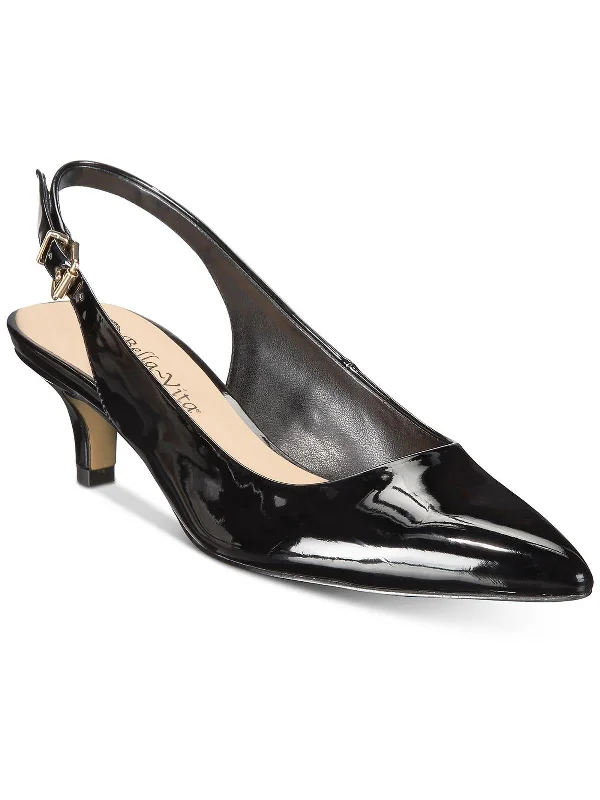 Women's non - slip stiletto heel pumps for safety on slippery floorsScarlett II Womens Faux Leather Pointed Toe Kitten Heels Women's non - slip stiletto heel pumps for safety on slippery floorsScarlett II Womens Faux Leather Pointed Toe Kitten Heels