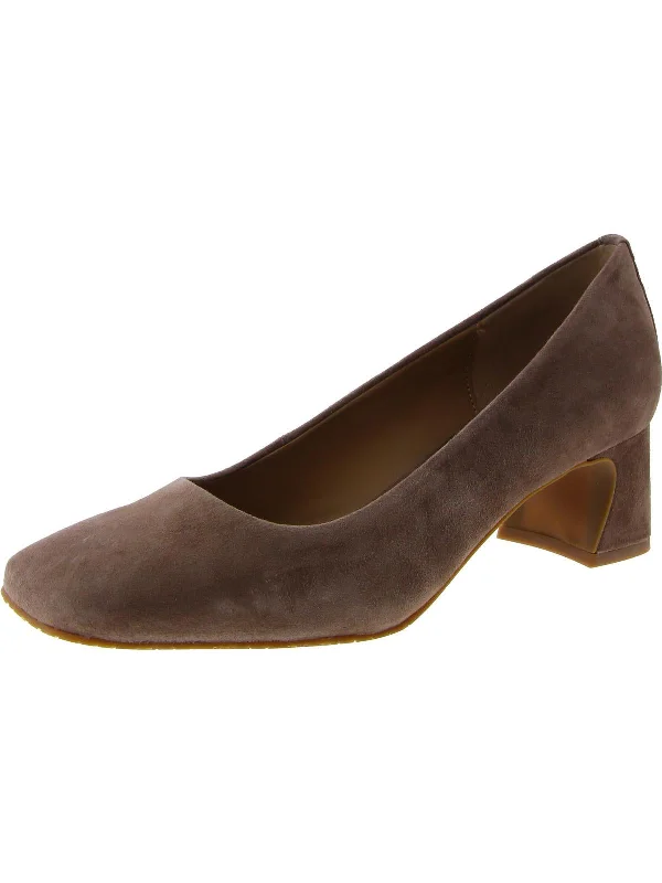 Women's party stiletto heel pumps with a glittery finishWomens Suede Square Toe Pumps