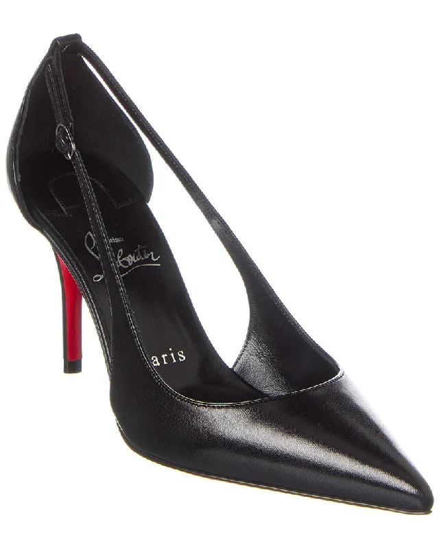Women's genuine leather stiletto heel pumps with a soft finishChristian Louboutin Apostrophoric 80 Leather Pump Women's genuine leather stiletto heel pumps with a soft finishChristian Louboutin Apostrophoric 80 Leather Pump