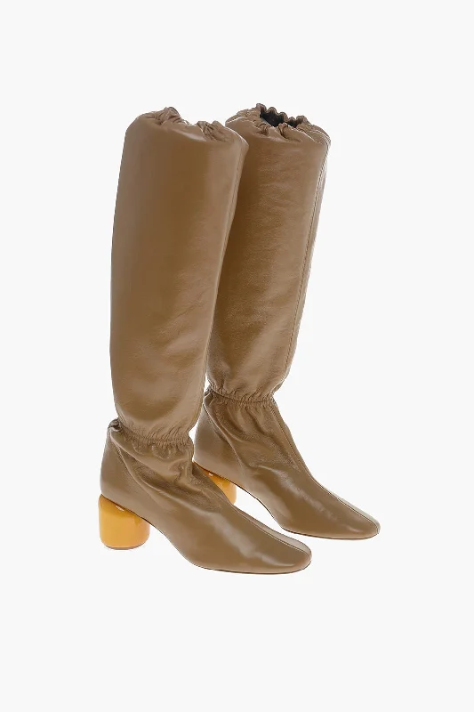 Women's satin - lined stiletto heel pumps for extra comfortJil Sander Calfskin Nikki Boots With Block Heel 6Cm Women's satin - lined stiletto heel pumps for extra comfortJil Sander Calfskin Nikki Boots With Block Heel 6Cm
