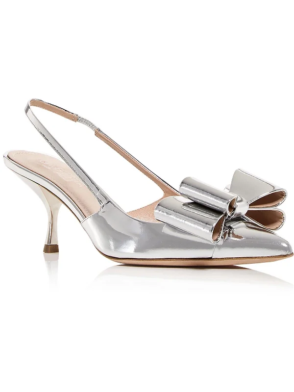 Women's teal stiletto heel pumps for a unique and modern lookWomens Patent Leather Slingback Heels