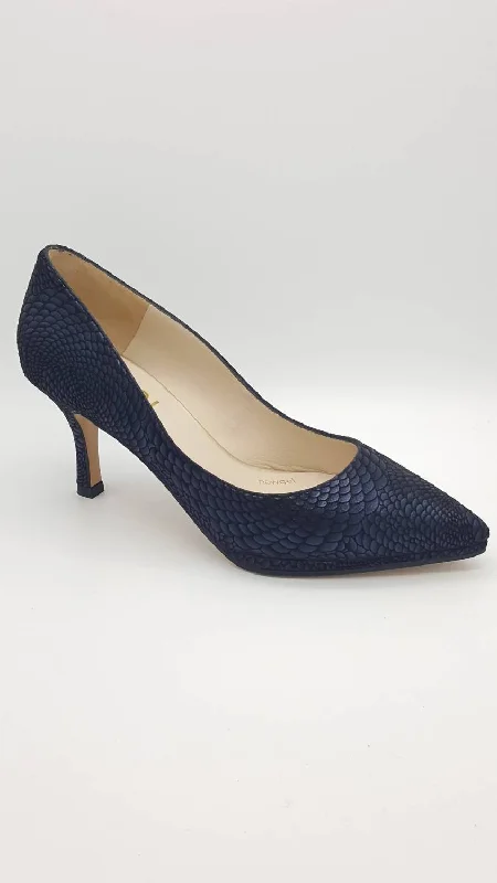 Women's snakeskin - embossed stiletto heel pumps for a bold statementEvita Pumps In Navy Women's snakeskin - embossed stiletto heel pumps for a bold statementEvita Pumps In Navy