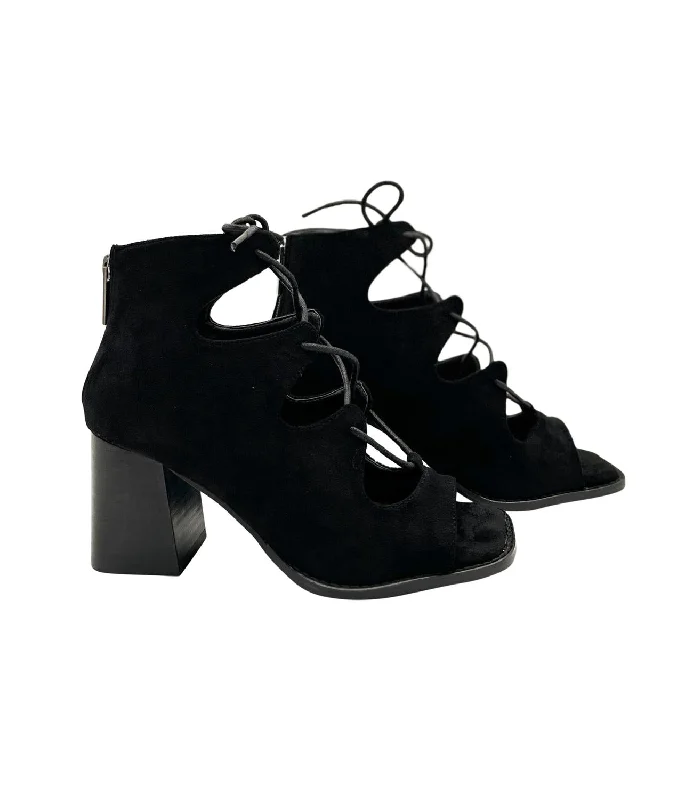 Women's brocade stiletto heel pumps with a vintage feelWomen Wally Heeled Sandal In Black Suede Women's brocade stiletto heel pumps with a vintage feelWomen Wally Heeled Sandal In Black Suede
