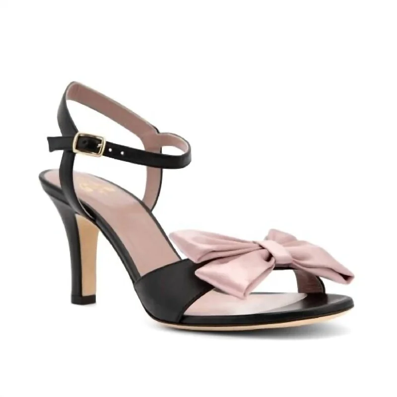 Women's pointed - toe slingback stiletto heel pumps in a peep - toe designWomen's Tassel Bow Sandals In Black/pink Women's pointed - toe slingback stiletto heel pumps in a peep - toe designWomen's Tassel Bow Sandals In Black/pink
