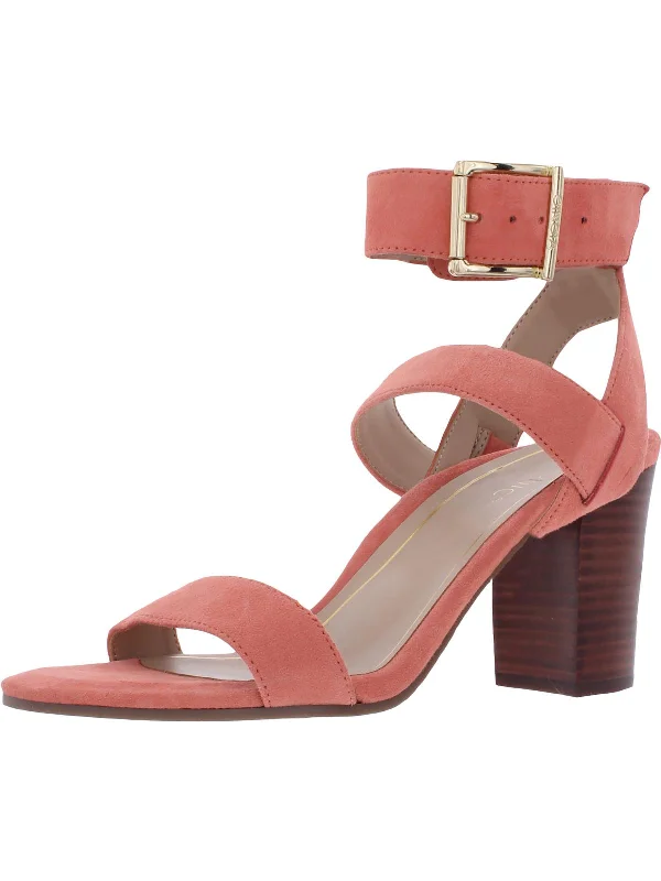 Women's peach stiletto heel pumps for a soft and feminine appealSofia Womens Suede Ankle Strap Block Heels Women's peach stiletto heel pumps for a soft and feminine appealSofia Womens Suede Ankle Strap Block Heels