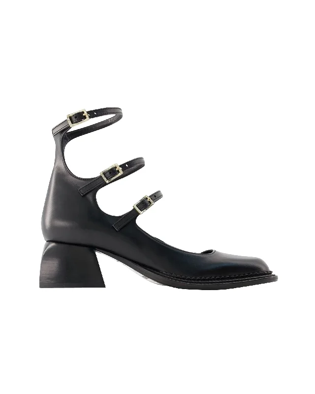 Women's hot pink stiletto heel pumps for a fun night outBulla London Pumps - Nodaleto - Leather - Black Women's hot pink stiletto heel pumps for a fun night outBulla London Pumps - Nodaleto - Leather - Black