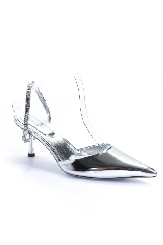 Women's velvet - covered stiletto heel pumps for a luxurious lookSimkhai Silver Crystal Heels Women's velvet - covered stiletto heel pumps for a luxurious lookSimkhai Silver Crystal Heels