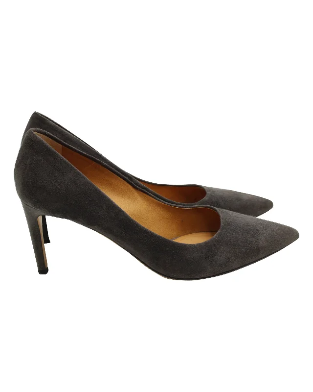 Women's adjustable - strap stiletto heel pumps for a customizable fitIsabel Marant Classic Pumps in Grey Suede Women's adjustable - strap stiletto heel pumps for a customizable fitIsabel Marant Classic Pumps in Grey Suede