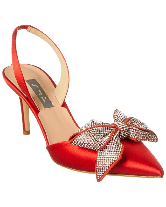 Women's shock - absorbing stiletto heel pumps for all - day wearSJP by Sarah Jessica Parker Emmanuel 70 Satin Slingback Pump Women's shock - absorbing stiletto heel pumps for all - day wearSJP by Sarah Jessica Parker Emmanuel 70 Satin Slingback Pump