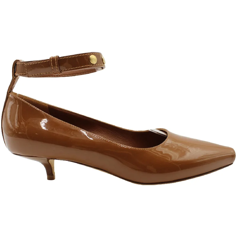 Women's stretchy stiletto heel pumps for easy on and offBurberry Dill Kitten Heel Ankle Cuff Pumps in Brown Patent Leather Women's stretchy stiletto heel pumps for easy on and offBurberry Dill Kitten Heel Ankle Cuff Pumps in Brown Patent Leather
