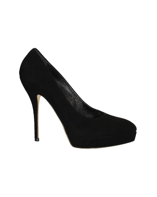 Women's patent leather stiletto heel pumps with a high - shine finishGucci Platform Pumps in Black Suede Women's patent leather stiletto heel pumps with a high - shine finishGucci Platform Pumps in Black Suede