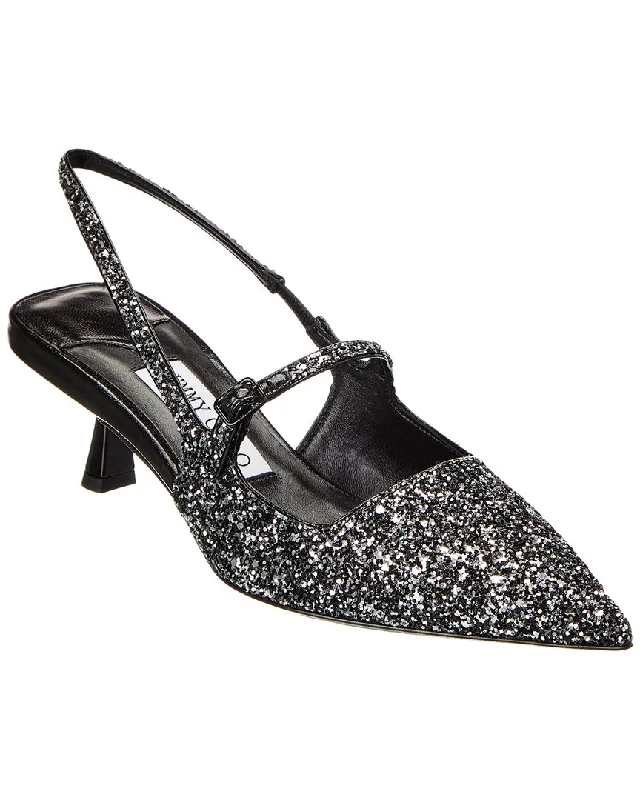 Women's strappy open - toe stiletto heel pumps with rhinestonesJimmy Choo Didi 45 Glitter Slingback Pump Women's strappy open - toe stiletto heel pumps with rhinestonesJimmy Choo Didi 45 Glitter Slingback Pump