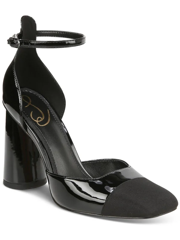 Women's forest green stiletto heel pumps for a nature - inspired lookCristine Womens Mixed Media Block Heel Ankle Strap Women's forest green stiletto heel pumps for a nature - inspired lookCristine Womens Mixed Media Block Heel Ankle Strap