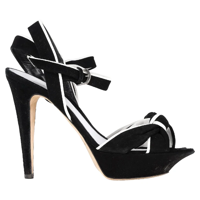 Women's holiday party stiletto heel pumps with a festive touchSergio Rossi Bow Detail Platform Sandal Heels in Black Suede Women's holiday party stiletto heel pumps with a festive touchSergio Rossi Bow Detail Platform Sandal Heels in Black Suede