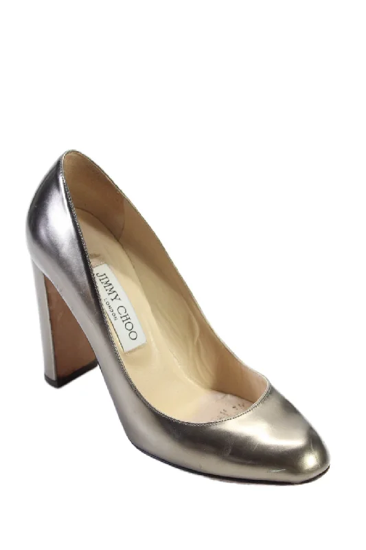 Women's mesh - paneled stiletto heel pumps for breathabilityJimmy Choo Womens Patent Leather Slide On High Heel Pumps Bronze Gold Women's mesh - paneled stiletto heel pumps for breathabilityJimmy Choo Womens Patent Leather Slide On High Heel Pumps Bronze Gold