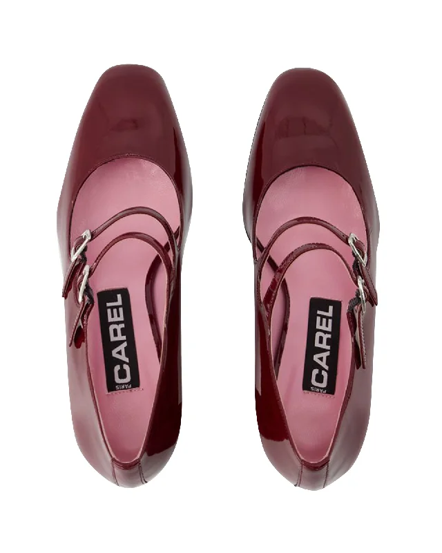 Women's arch - support stiletto heel pumps for better comfortAlice Pumps - Carel - Patent Leather - Bordeaux Women's arch - support stiletto heel pumps for better comfortAlice Pumps - Carel - Patent Leather - Bordeaux