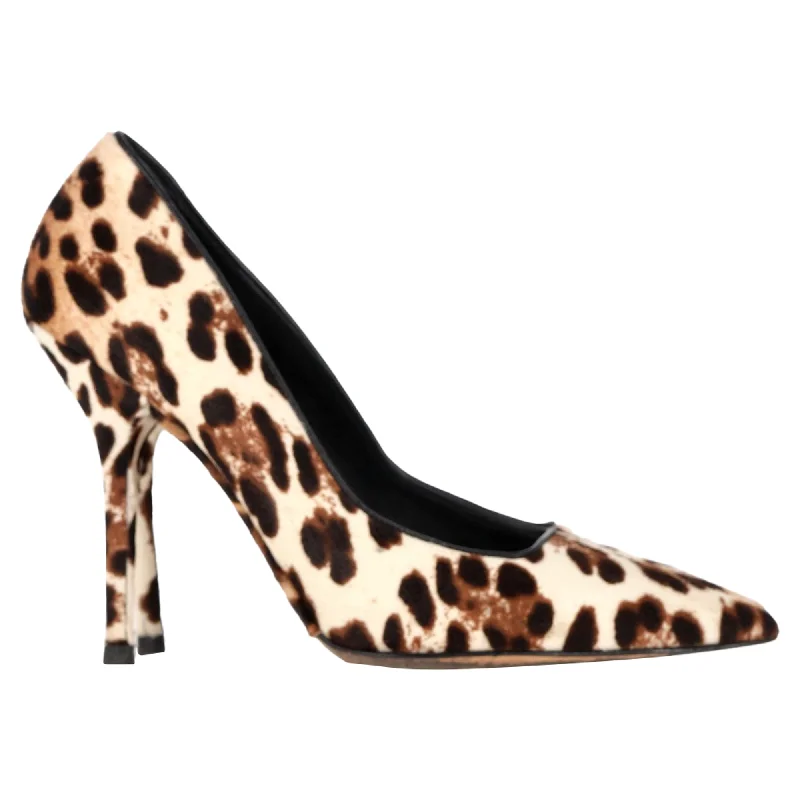 Women's arch - support stiletto heel pumps for better comfortDolce & Gabbana Leopard Print Pointed Toe Pumps in Brown Pony Hair Wool Women's arch - support stiletto heel pumps for better comfortDolce & Gabbana Leopard Print Pointed Toe Pumps in Brown Pony Hair Wool