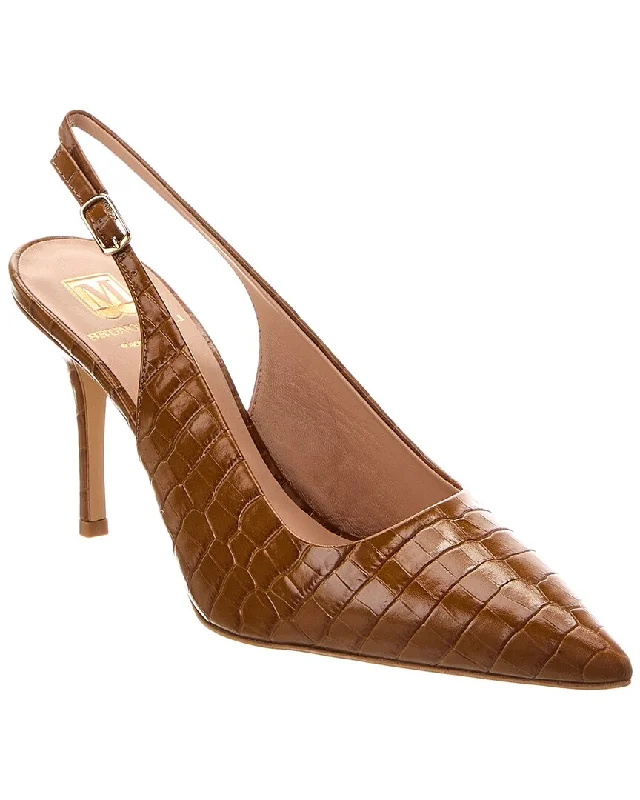 Women's arch - support stiletto heel pumps for better comfortM by Bruno Magli Pamela Croc-Embossed Leather Slingback Pump Women's arch - support stiletto heel pumps for better comfortM by Bruno Magli Pamela Croc-Embossed Leather Slingback Pump