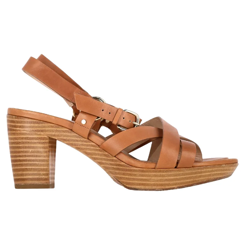 Women's wide - width stiletto heel pumps for a comfortable fitFratelli Rossetti Block Sandal Heels in Brown Leather Women's wide - width stiletto heel pumps for a comfortable fitFratelli Rossetti Block Sandal Heels in Brown Leather