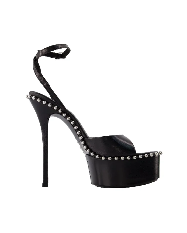 Women's royal blue stiletto heel pumps for a formal eventNova 145 Sandals - Alexander Wang - Leather - Black Women's royal blue stiletto heel pumps for a formal eventNova 145 Sandals - Alexander Wang - Leather - Black