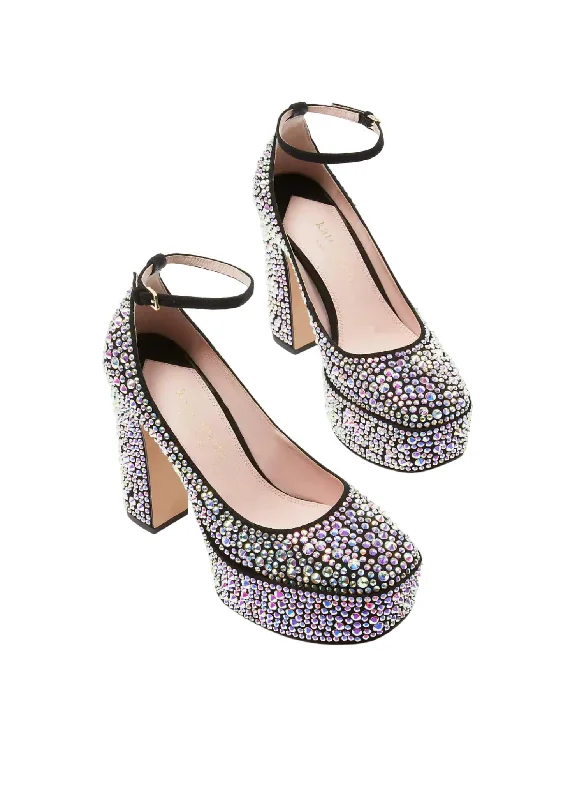 Women's mesh - paneled stiletto heel pumps for breathabilityWomen's Gia Platform High Heel Pump In Black Crystal Women's mesh - paneled stiletto heel pumps for breathabilityWomen's Gia Platform High Heel Pump In Black Crystal