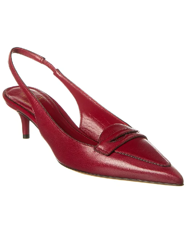 Women's studded stiletto heel pumps for an edgy lookValentino Capretto 50 Bicolor Leather Loafer Slingback Pump Women's studded stiletto heel pumps for an edgy lookValentino Capretto 50 Bicolor Leather Loafer Slingback Pump