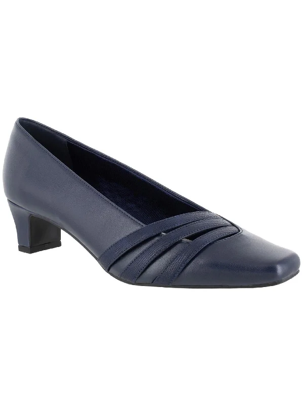 Women's peach stiletto heel pumps for a soft and feminine appealEntice Womens Faux Leather Square Toe Kitten Heels