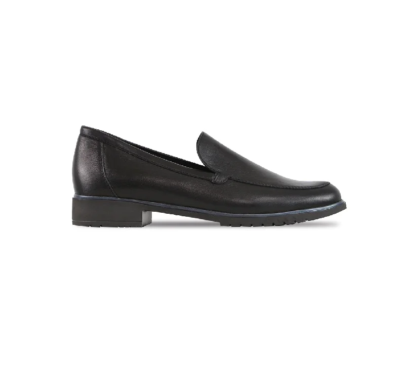Women's Glitter - Embellished Loafers in Silver for a Sparkly Party Look GISELLE-BLACK CALF LEATHER Women's Glitter - Embellished Loafers in Silver for a Sparkly Party Look GISELLE-BLACK CALF LEATHER