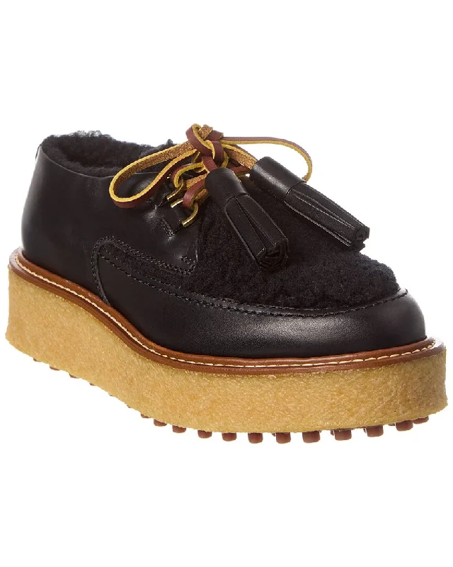 Women's Bow - Embellished Loafers in Red for a Feminine Touch TOD’s Leather & Shearling Platform Loafer Women's Bow - Embellished Loafers in Red for a Feminine Touch TOD’s Leather & Shearling Platform Loafer