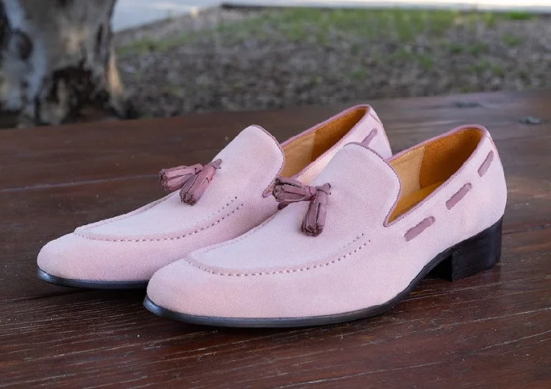 Women's Cashmere - Lined Loafers in Burgundy for Warmth in Winter Style: 1377-05S-Pink Women's Cashmere - Lined Loafers in Burgundy for Warmth in Winter Style: 1377-05S-Pink