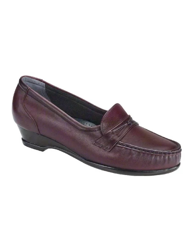 Women's Bow - Embellished Loafers in Red for a Feminine Touch Women's Easier Slip On Loafer - Medium In Antique Wine Women's Bow - Embellished Loafers in Red for a Feminine Touch Women's Easier Slip On Loafer - Medium In Antique Wine