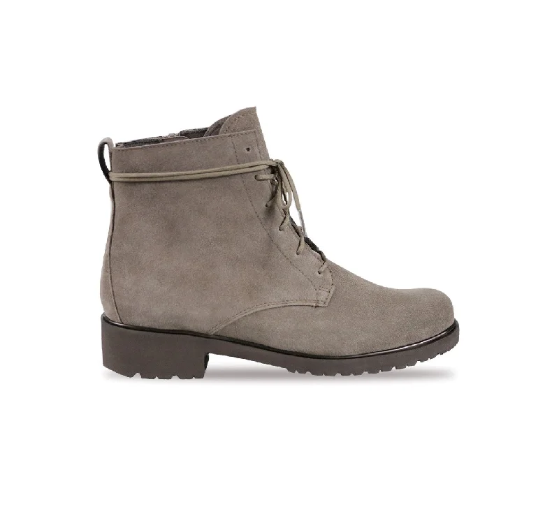 Women's Tassel - Trimmed Loafers with a Low Heel in Olive Green for a Trendy Twist FINNLEY-TAUPE SUEDE Women's Tassel - Trimmed Loafers with a Low Heel in Olive Green for a Trendy Twist FINNLEY-TAUPE SUEDE
