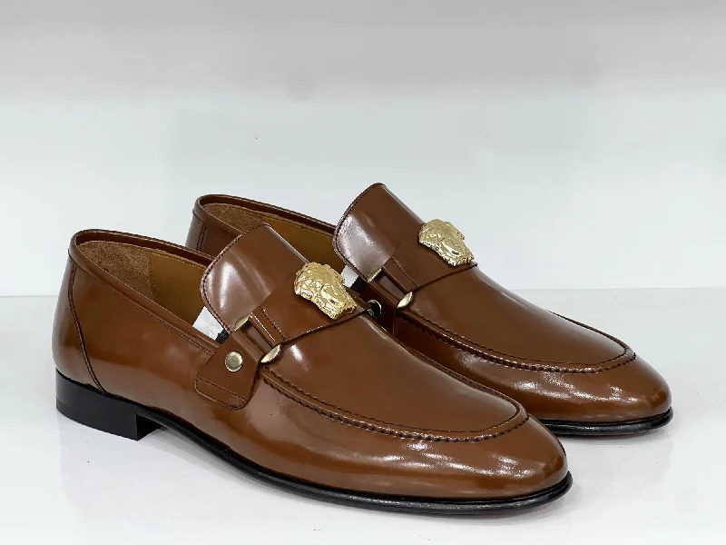 Women's Fur - Lined Loafers in Tan for a Cozy Winter Option Style: SL655P-Camel