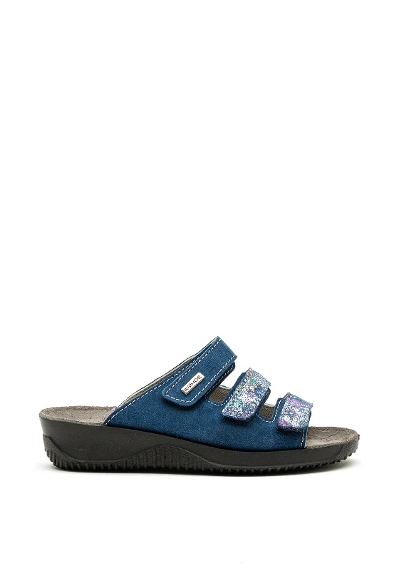 Women's Sandals with a Glitter - Coated Strap in Gold for a Sparkly Summer Outfit Women's Sandals with a Glitter - Coated Strap in Gold for a Sparkly Summer Outfit Women's Sandals with a Glitter - Coated Strap in Gold for a Sparkly Summer Outfit Rohde Suede Velcro Strap Slip on Sandals, Blue