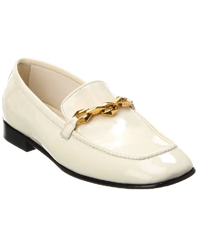 Women's Bow - Embellished Loafers in Red for a Feminine Touch Jimmy Choo Diamond Tilda Patent Loafer Women's Bow - Embellished Loafers in Red for a Feminine Touch Jimmy Choo Diamond Tilda Patent Loafer