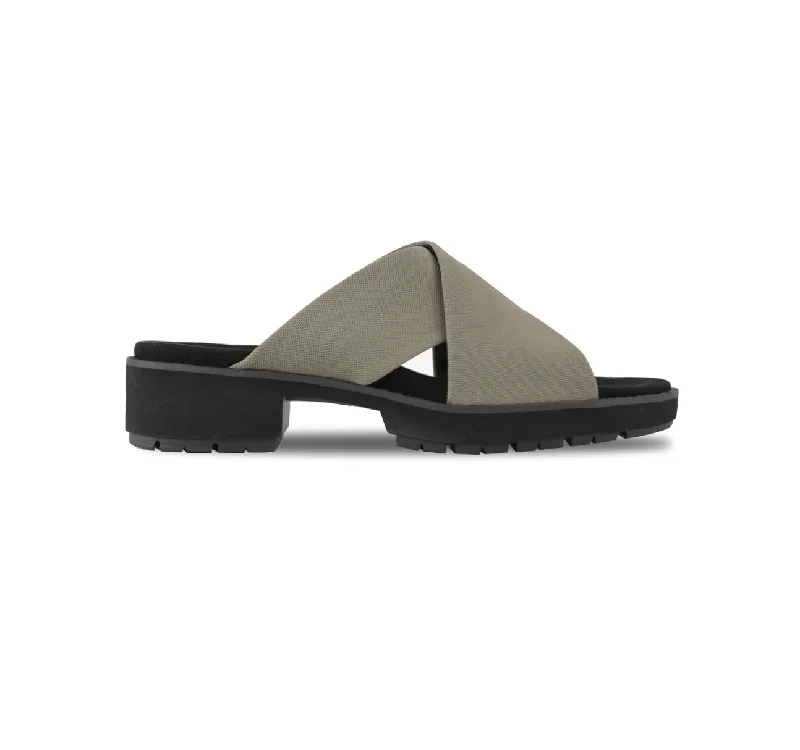 Women's Memory Foam Insole Loafers in Pink for Added Comfort DEKKIE-KHAKI STRETCH FABRIC