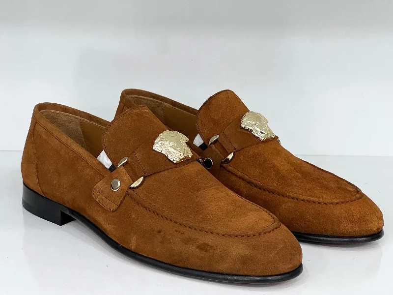 Women's Tassel - Trimmed Loafers with a Low Heel in Olive Green for a Trendy Twist Style: SL655S-Camel Women's Tassel - Trimmed Loafers with a Low Heel in Olive Green for a Trendy Twist Style: SL655S-Camel
