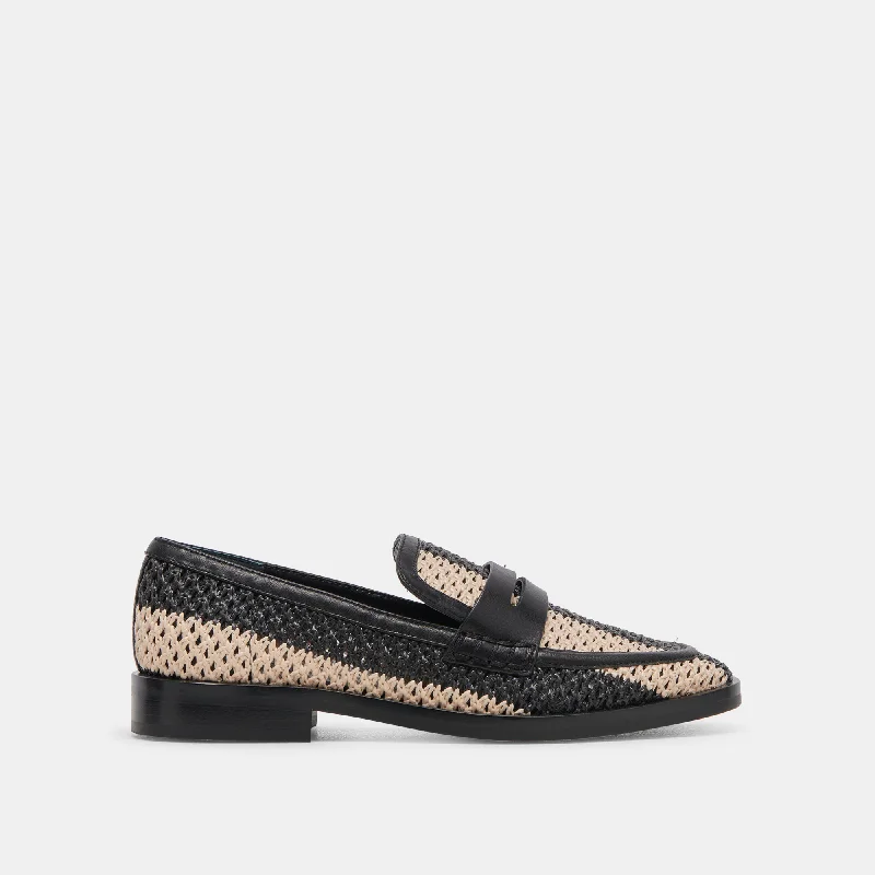 Women's Cashmere - Lined Loafers in Burgundy for Warmth in Winter HALLEY FLATS BLACK MULTI RAFFIA Women's Cashmere - Lined Loafers in Burgundy for Warmth in Winter HALLEY FLATS BLACK MULTI RAFFIA