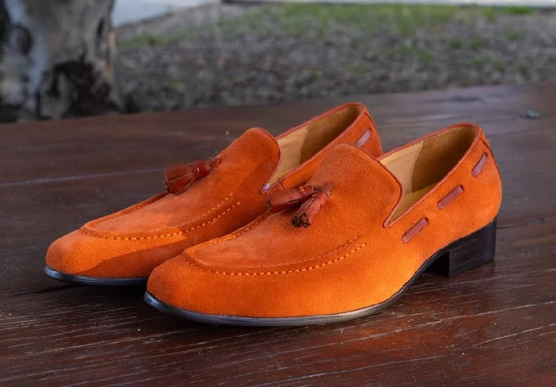 Women's Premium Leather Tassel Loafers in Dark Brown for a Classic Office Look Style: 1377-05S-Coral Women's Premium Leather Tassel Loafers in Dark Brown for a Classic Office Look Style: 1377-05S-Coral