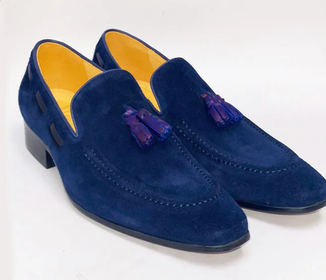 Women's Fur - Lined Loafers in Tan for a Cozy Winter Option Style: 1377-05S-Navy