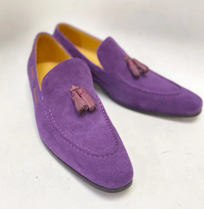 Women's Metallic Foil - Finish Loafers in Gold for a Glamorous Night Out Style: 1377-05S-Purple Women's Metallic Foil - Finish Loafers in Gold for a Glamorous Night Out Style: 1377-05S-Purple