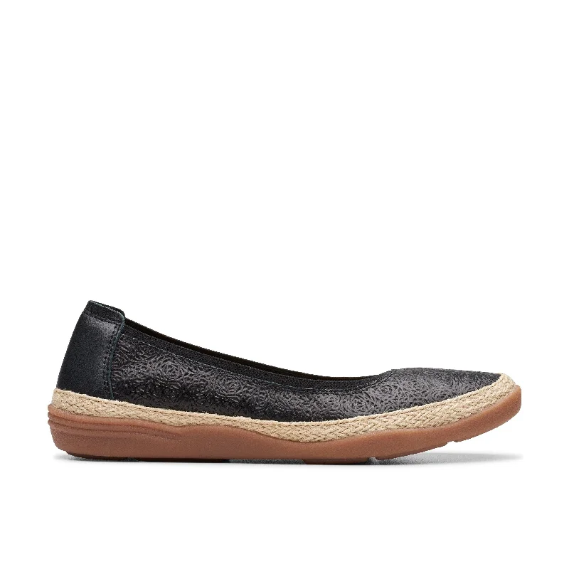 Women's Tassel - Trimmed Loafers with a Low Heel in Olive Green for a Trendy Twist Clarks Elaina Rae in Black Leather