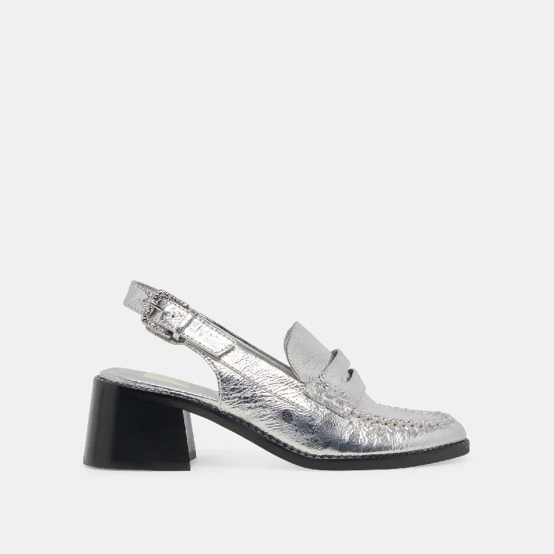 Women's Memory Foam Insole Loafers in Pink for Added Comfort HARDI HEELS SILVER DISTRESSED LEATHER Women's Memory Foam Insole Loafers in Pink for Added Comfort HARDI HEELS SILVER DISTRESSED LEATHER