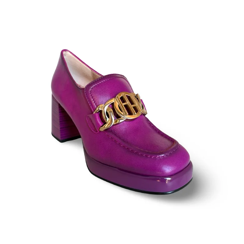 Women's Geometric - Patterned Loafers in Multicolor for a Fashion - Forward Look Tokio Magenta Block Heel Women's Geometric - Patterned Loafers in Multicolor for a Fashion - Forward Look Tokio Magenta Block Heel