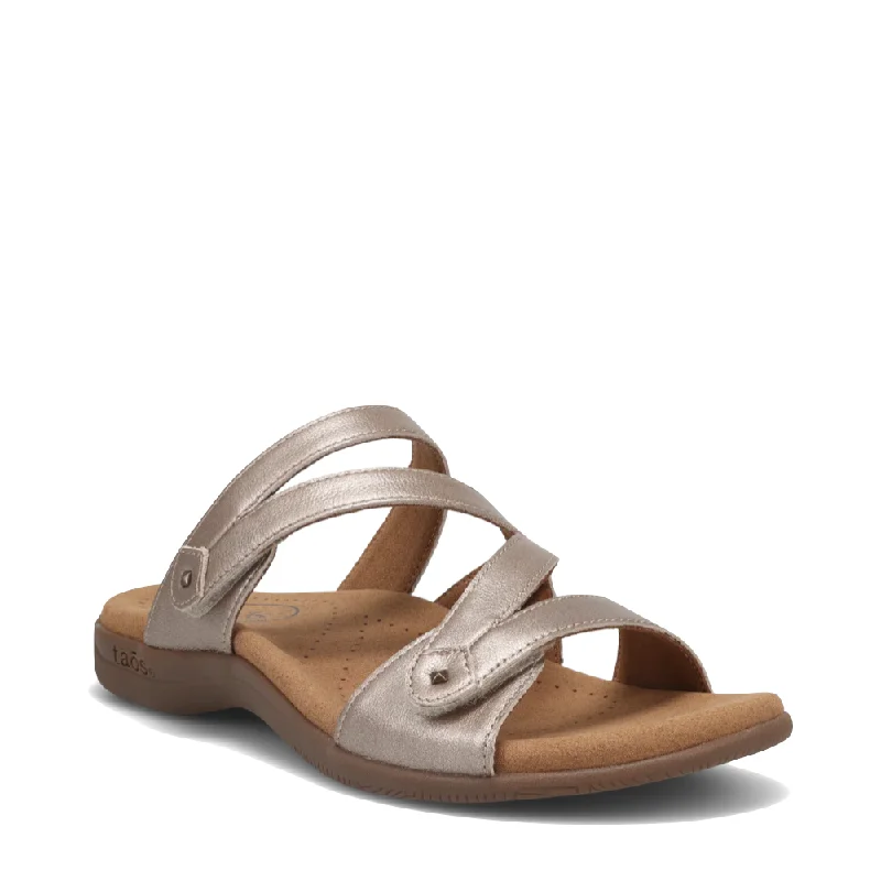 Women's Strappy Gladiator Sandals with Buckle Closures in Tan for a Boho Look Women's Strappy Gladiator Sandals with Buckle Closures in Tan for a Boho Look Women's Strappy Gladiator Sandals with Buckle Closures in Tan for a Boho Look Taos Women's Double U Adjustable Strap Slide Sandal in Champagne