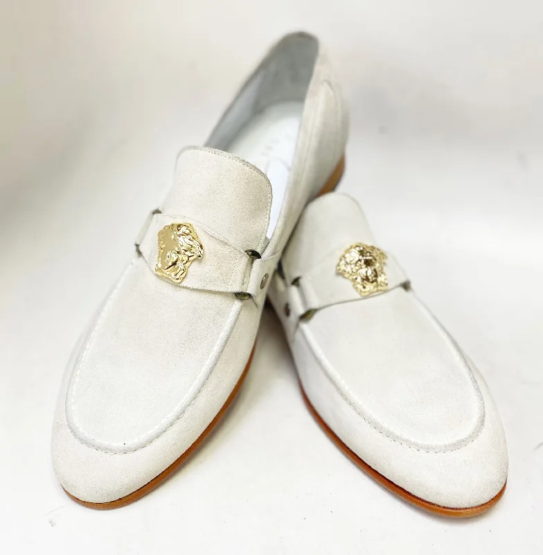 Women's Fur - Lined Loafers in Tan for a Cozy Winter Option Style: SL655S-White